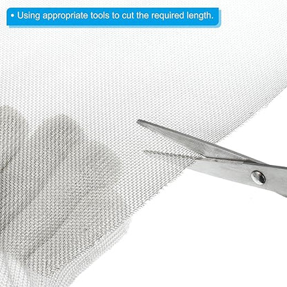 PATIKIL 40" L x 10" W Woven Wire Mesh, 20 Mesh 316L Stainless Steel Air Vent Filter Screen for Window Security Vent Cover Filtration Animals Fence