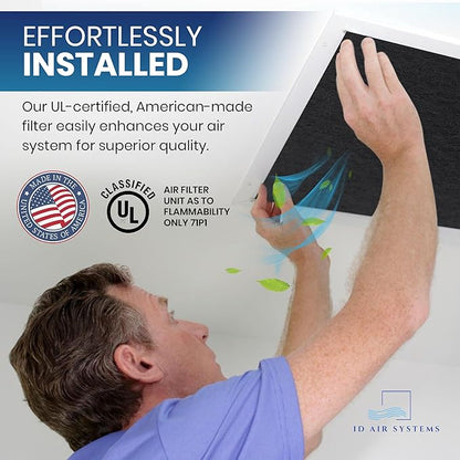 Activated Carbon Filter Media Roll - 20" x 100' x 1/4" Thick, Odor Control, Cut to Size, Filter Range Hood, AC Filter Material, Durable Carbon Filters, Made in USA