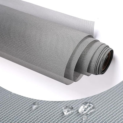 High Density dustproof and Pollen Proof net Screen mesh Used to Replace Screen Windows and Doors (Grey high-Density mesh, 116''X61''(295X155cm))