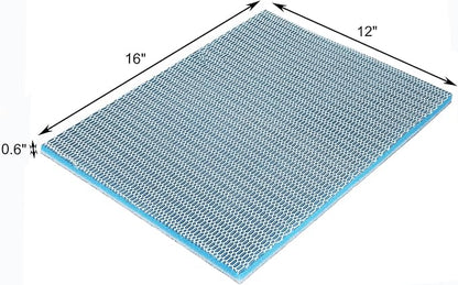 AQUANEAT Aquarium Filter Sponge 8-Layer Filter Media Pad, Cut-to-Size Foam Floss for Fish Tank Sump Pond (16" x 12" x 0.6")