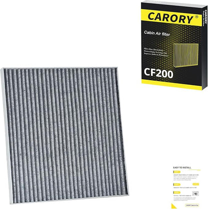 Cabin Air Filter w/Activated Carbon for Jeep Cherokee 2.4L / 3.2L (2014-2020), Not Fit Grand Cherokee, Chrysler 200 (2015-2017), OE# 68223044A, 68223044AA, CF12000, XC10305