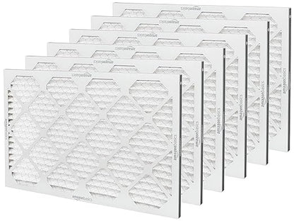 Amazon Basics 16x25x1 Air Filter 6 Pack, MERV 11 AC Furnace Filters (Actual Size: 15.75" x 24.75" x 0.75")