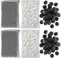 Flexzion Fish Tank Filter Media - Bio Balls for Aquarium Filter, Ceramic Rings & Activated Carbon Pellets in Mesh Bags - Biological, Chemical, & Mechanical Filtration Fresh & Saltwater Aquarium, 2 Set