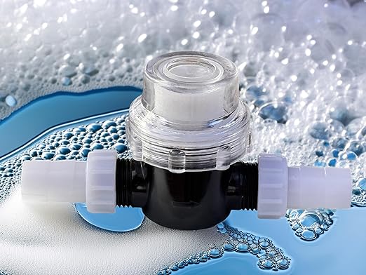 Inline Milker Filter, Clear Plastic Housing with White Connectors, for Milking Machines Portable or Fixed. (1Pc)