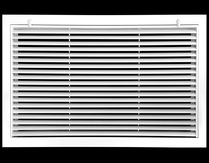 25" X 20" Aluminum Return Filter Grille - Easy Airflow - Linear Bar Grilles [Outer Dimensions: 26.75w X 21.75h]