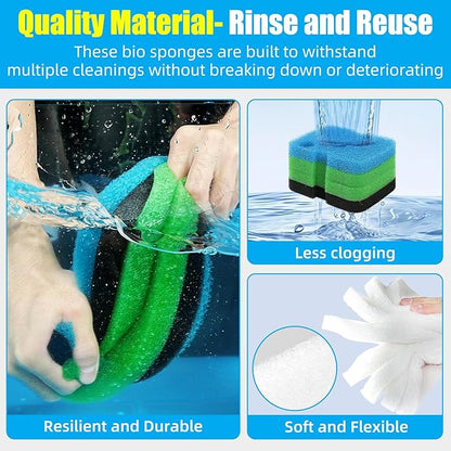 AQUANEAT Replacement Canister Filter Pads Compatible with Cascade 700/1000 CCF2UL/CCF3UL Generic Aquarium Floss Media