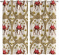 2 Panel Kitchen Cafe Curtains, Camels Palm Trees Sunlight Filtering Nature Air Through, Window Decor Tier Curtains for Living Room 80W x 63L inch Desert Date Coconut Trees Leaves Cords Beige