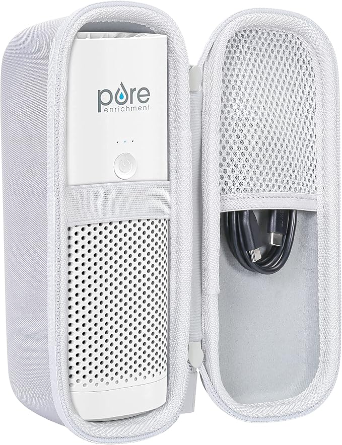 co2CREA Hard Case compatible with Pure Enrichment PureZone Mini Portable Air Purifier (White Case)