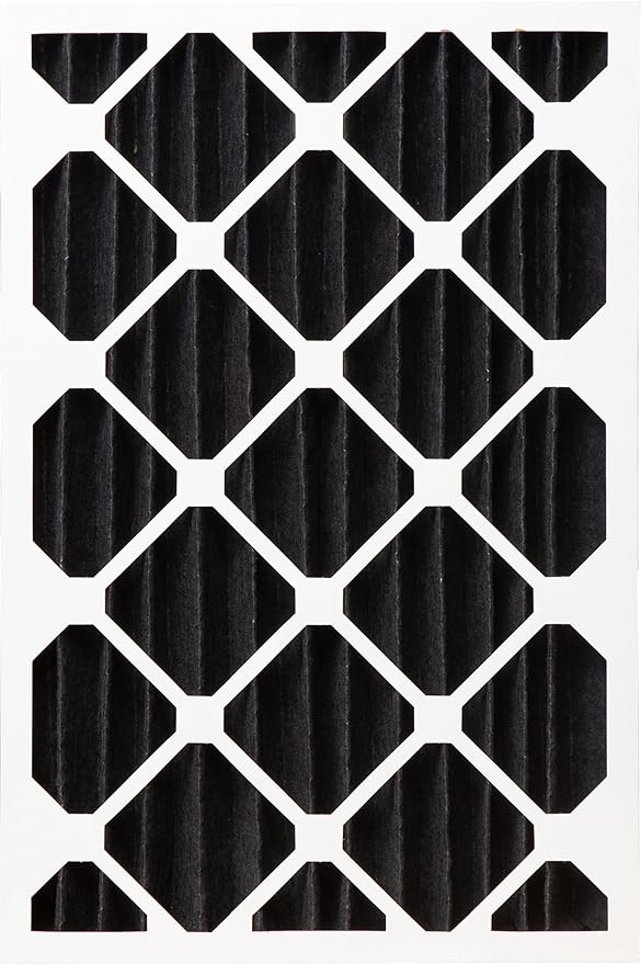 Nordic Pure 16x25x4 (Actual Size: 15 1/2 x 24 1/2 x 3 5/8) Pure Carbon Pleated Odor Reduction Merv 8 Furnace Filters 2 Pack