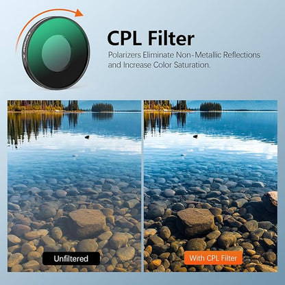 AMAZEAR CPL Filter for Insta360 GO Ultra Accessories, Insta 360 GO Ultra Circular Polarizing Lens to Reduce Glare & Enhance Colors, Screw-in Design, HD Optical Glass Pro Filter