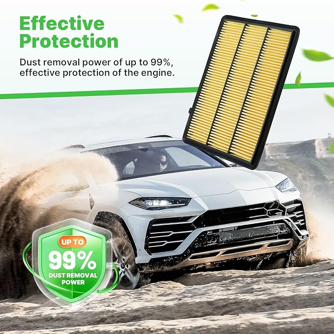 Engine+Cabin Air Filters Fit for Infiniti QX50 2.0L 2019-2025, Infiniti QX55 2022-2025 Engine Air Filter Replacement Cabin Air Filter Car Accessories# 165465NA1C 272775NA1A