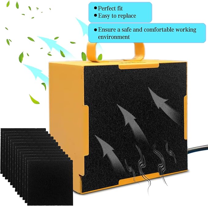 12 Pack Activated Carbon Filter Replacement Refills for KOTTO Solder Smoke Absorber Fume Ventilation Extractor, Compatible with ToolBud Solder Fume Extractor and Your DIY Fume Extractor