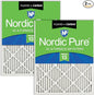Nordic Pure 12x20x1 (Actual Size: 11 1/2 x 19 1/2 x 3/4) Pleated Air Filters MERV 13 Plus Carbon 2 Pack