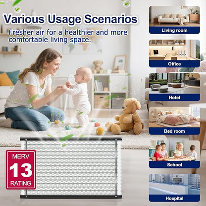 2-Pack 213 Air Filter Replacement Compatible with AprilAire Whole House Air Purifiers,Models 1210, 1620, 2210, 2216, 3210, 4200, MERV 13 20x25x4 Furnace Filter