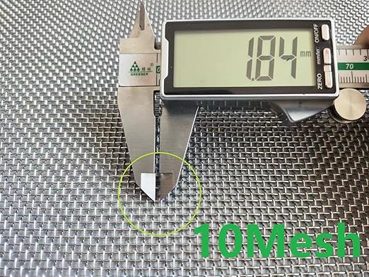 Stainless Steel Mesh 10Mesh with 0.7MM Wire Dia,4Pack 12x8inch(305x203mm) Hard and Heat Resisting Screen Sturdy Metal Mesh Sheets for DIY Projects,Aire Vent,Cage,Garden,Covered,BBQ Net