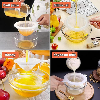 AKOAK 1 Pack Mesh Screen Fruit Juice Filter Net Superfine Mesh Handle Type Strainer is Used for Filtering Tea, Wine, Milk, Soy Milk, Oil, Coffee (200 Mesh)