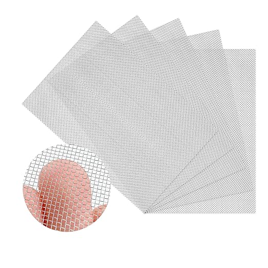 5 Pack 304 Wire Mesh Screen,11.8"X8.2" Heat-Resisting Metal Mesh, 20 Mesh Stainless Steel Mesh,Durable and Rustproof for Ventilation, Filtration, and Pest Filters