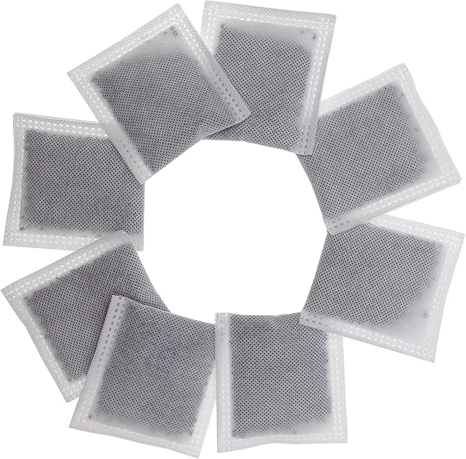 8 Pack Compact Activated Charcoal Odor Absorbing Filter Refill Deodorizer Compatible with iTouchless Cans 2.5 Gal, 3 Gal, 4 Gal and Other Small Trash Cans Under 8 Gallons with Filter Compartment
