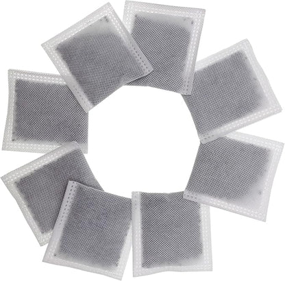 8 Pack Compact Activated Charcoal Odor Absorbing Filter Refill Deodorizer Compatible with iTouchless Cans 2.5 Gal, 3 Gal, 4 Gal and Other Small Trash Cans Under 8 Gallons with Filter Compartment