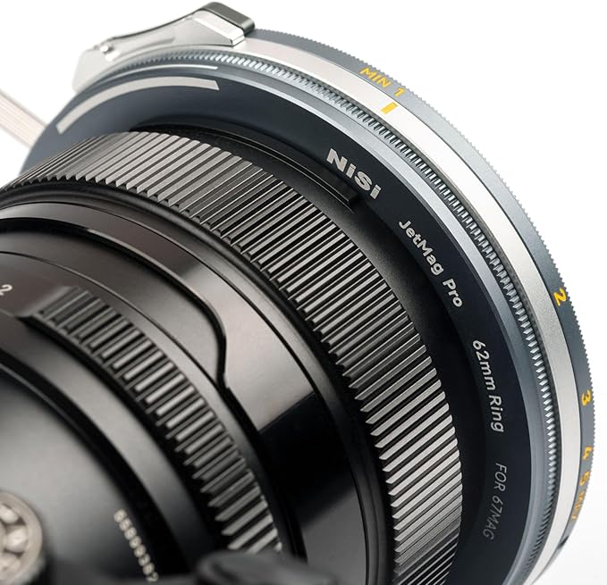 NiSi - JetMag Pro 49mm to 67MAG Adapter, Magnetic Filter Ring for Thread Lenses - Ultra-Slim, Durable Aluminum Frame, Twist-Lock Security