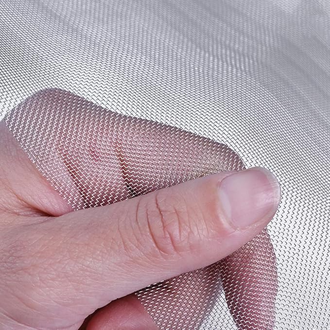 Stainless Steel Woven Wire Mesh 304 Stainless Steel Mesh Sheet 40 Woven Wire Tear Resistant Rodent Control Garden Insect Screen for Vent, Filter