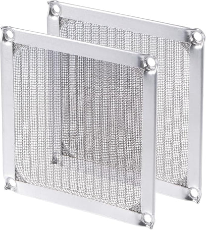 MECCANIXITY 92mm Computer Fan Filter Grills Stainless Steel Mesh Dustproof Case Cover for Computers, Pack of 2