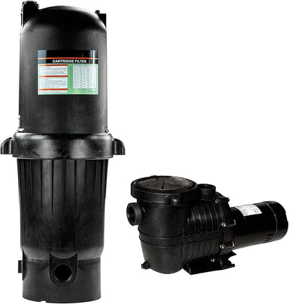 Rx Clear 1 HP Radiant PRC150 | Filtration System for Inground Swimming Pools Up to 35,000 Gallons | 1 Horsepower Extreme Force Pool Pump | 115 Volt | 1 1/2" Inch Threaded Ports