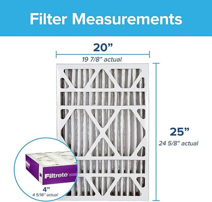Filtrete 20x25x4, AC Furnace Air Filter, MPR 1550 DP, Healthy Living Ultra Allergen Deep Pleat, 2-Pack (Actual 19.88 x 24.63 x 4.31)
