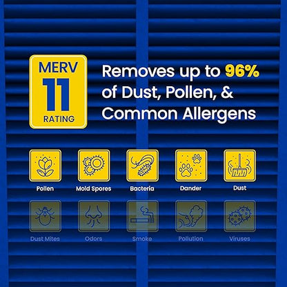 AprilAire 410 Replacement Filter for AprilAire Whole House Air Purifiers - MERV 11, Clean Air & Dust, 16x25x4 Air Filter (Pack of 2)