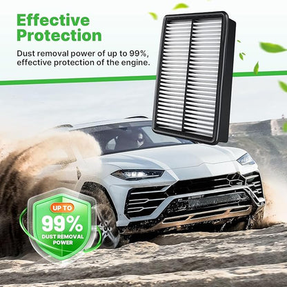 Engine+Cabin Air Filters Kit Fit for 2020-2025 2026 Kia Telluride 3.8L, 2019-2020 Hyundai Santa Fe 2.0L 2.4L Engine Air Filter Set Automotive Accessories Replacement 971333M000 CA11943