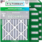 Filterbuy 18x20x4 Air Filter MERV 8 Essential Dust & Allergy Defense (12-Pack), Electrostatic Pleated HVAC AC Furnace Filters Replacement, Made in USA (Actual Size: 17.50 x 19.50 x 3.63)