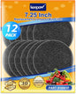 KEEPOW Compost Bin Filter, 12 Pack 7.25" Charcoal Filters for Kitchen Compost Bin Countertop, Charcoal Filters for Compost Bucket, Activated Carbon Filter for Compost Pail Counter Refill Sets (Round)