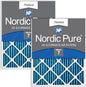 Nordic Pure 16x25x1 (Actual Size: 15 1/2 x 24 1/2 x 3/4) Pleated MERV 7 Air Filters 2 Pack