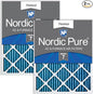 Nordic Pure 18x25x1 (Actual Size: 17 1/2 x 24 1/2 x 3/4) Pleated MERV 7 Air Filters 2 Pack