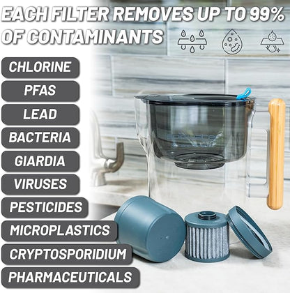 Epic Water Filters REPLACEMENT FILTER for Epic Nano XP Water Filter Pitcher or Dispenser. Nanofiltration Removes Bacteria, Virus, Cyst, Lead, Chromium 6, PFOS, PFOA, Heavy Metals, Pesticides