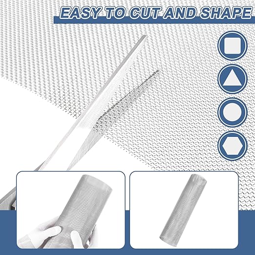 uxcell 20 Mesh 79" x 16" Woven Wire Mesh, 304 Stainless Steel Air Vent Filter Screen, Window Screen Mesh for DIY Projects Vents Cover Filtration Animals Fence