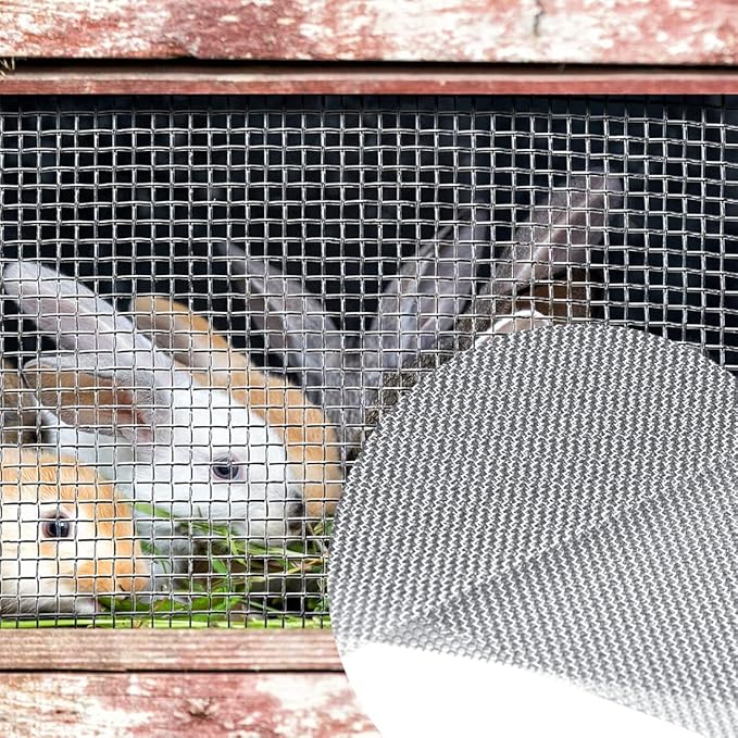 Wire Mesh Sheets Stainless Steel Woven Meshes Screen Filter Panels Vent Metal Rodent Mesh Gauze Net for Mice Rodent Proof Rat Insect for Garden Home 21x30 CM