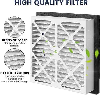 2 Pack 20x20x3 furnace filter MERV-13 Pleated Air Filter Replacement Compatible with Zephyr VGF Series 20x20x3 Whole Home Return Air Grille Filter, White