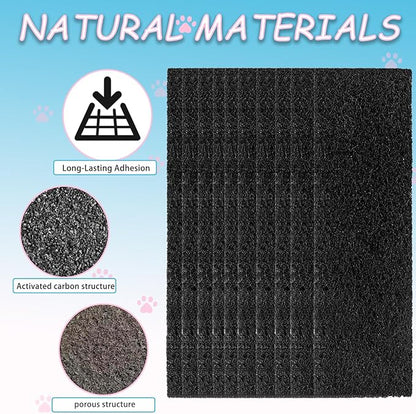 10 Pack Carbon Filters Compatible with Litter Robot 3,Cat Litter Box Replacement Filter,Keep Your Home Clean and Fresh,3.5" x 10" x 0.2"