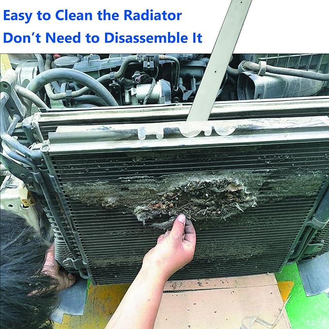Lucstar Radiator Cleaning Wand & Car A/C Condenser Cleaner(40"wand+Coupler+Valve Switch)， Engine Cabin Air Filter Flusher, Connect with Pressure Washer Air Compressor for Cleaning Home Car Truck