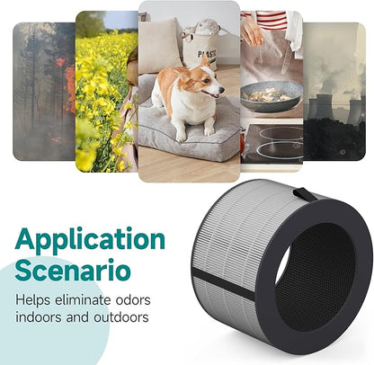 PuriCare 360 Filter Compatible with LG PuriCare 360 Purifiers, Model AS601HBB0, H13 HEPA ＆ Activated carbon Filter, 1 Pack