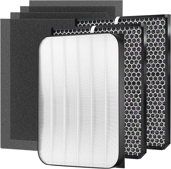 7-Pack Amboseli 3500 Replacement Filters Compatible AD3000/3500 Air Purifi-er, 3000/3500,3000M, 3000Pro Air Purifi-er,1 air filter, 2 Activated Carbn and 4 Extra Carbn Pre-Filters
