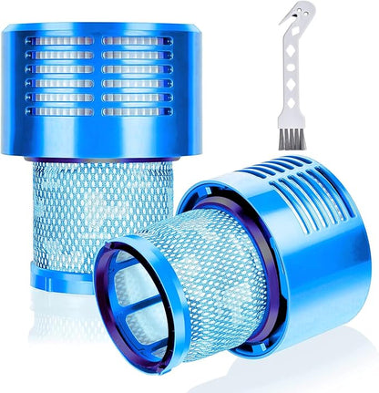 Dyson V10 Filter, 2-Pack Premium True HEPA Replacement Filters for Dyson V10 Series, Dyson-V10 Absolute, V10 Allergy, Dyson-V10 Animal, V10 Motorhead, V10 Total Clean, Dyson-SV12 V10, Part # 969082-01