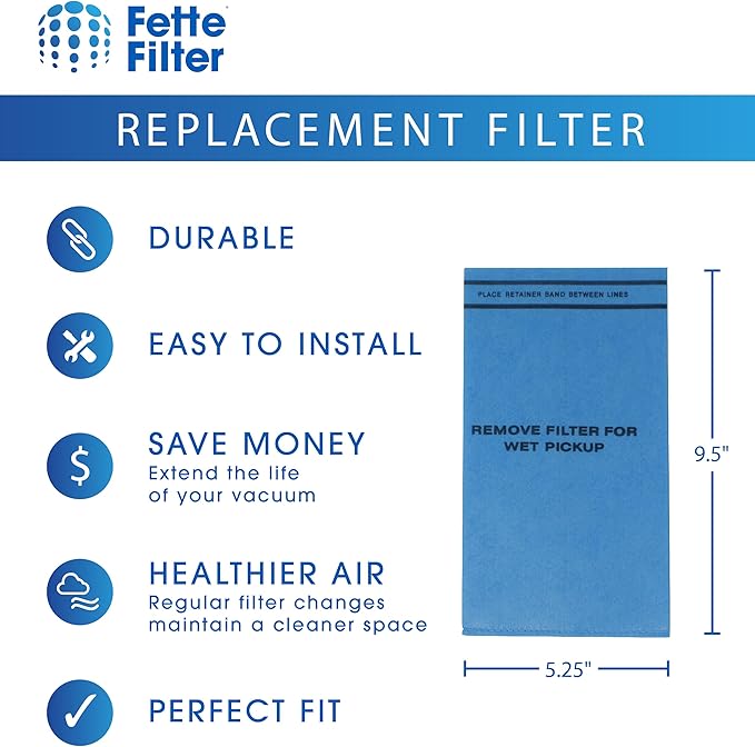 Fette Filter - 24 + 8 Pack Wet Dry Vac Bags Compatible with WORKSHOP WS01025F, Craftsman 9-38737, MultiFit VF2000, Select 2-1/2 to 5-Gallon Shop Vac Husky,Bucket Head, & Stinger Shop Vac Models.