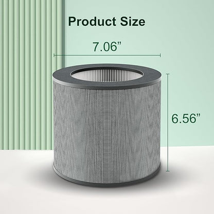 Clearance HK-AP001 Replacement Filter, H13 Grade True HEPA 3-in-1 High-Efficiency Carbon Filter, Compatible HK-AP001 Air Purifiers, 1 Pack, Grey