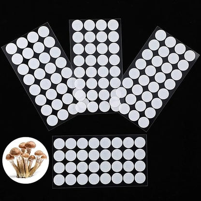 Zonon 128 Pieces Synthetic Filter Paper Stickers 20 mm 0.3 ?m Synthetic Filter Disc Tape Mushroom Applied Under Wide Mouth Mason Jar for Mushroom Cultivation