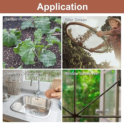 uxcell 2 Pack Copper Mesh, 40" x 20" 100 Mesh Pure Copper Wire Mesh Dense Filter Screen Mesh for Hole Blocking Gardening Sealing Distilling