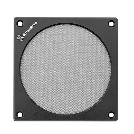Silverstone Technology - FF127 200°C / 394°F Rated 120mm Magnetic Fan Grille and Filter Kit - SST-FF127B