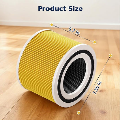 240 Filter Replacement Compatible with Puroair 240 Air Purifier, 3-in-1 Activated Carbon HP-14 Pet Care Filters, 2 Pack,Yellow