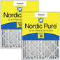 Nordic Pure 20x20x4 (Actual Size: 19 1/2 x 19 1/2 x 3 5/8) Pleated MERV 10 Air Filters 2 Pack